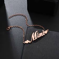 Stainless Steel Letter Bracelet, Handmade Charm Bracelet